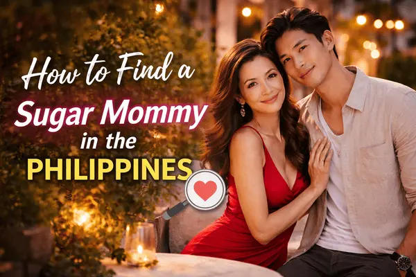 Elegant Filipina sugar mommy and younger man enjoying a relaxed evening together